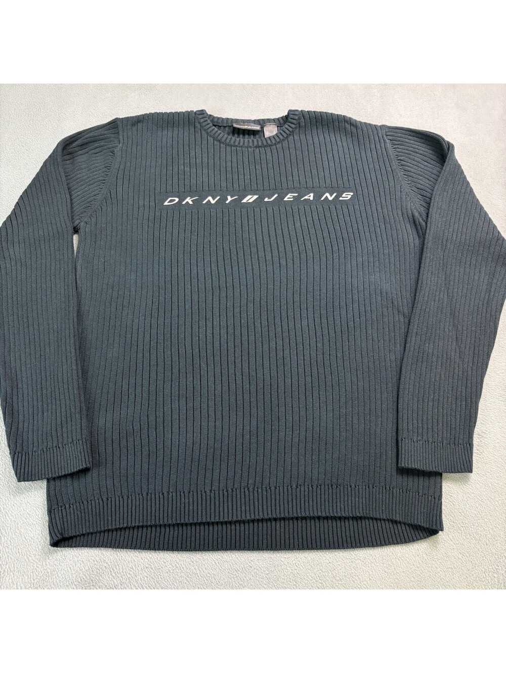 Vintage DKNY Ribbed Knit Sweater Size XL
